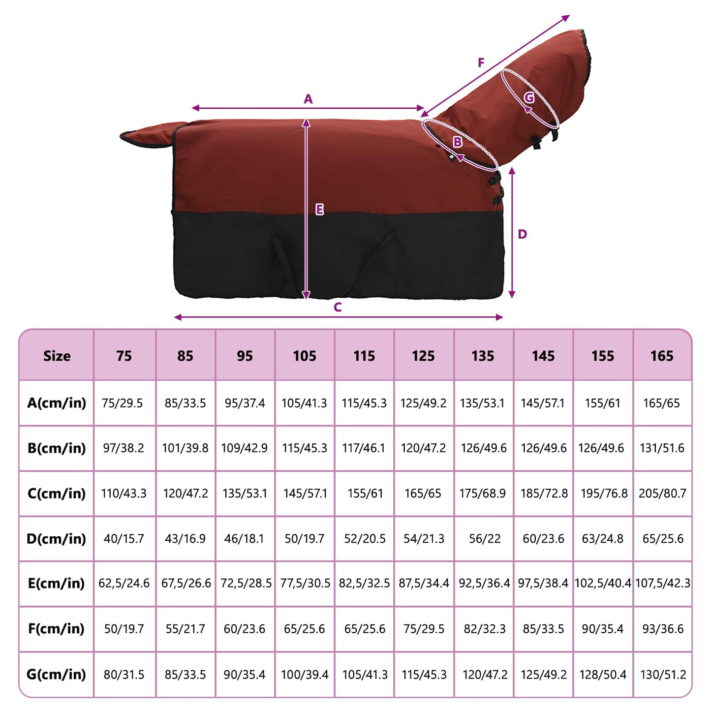 Hestepledd Mørk Grønn og Svart 85 cm Polyester
