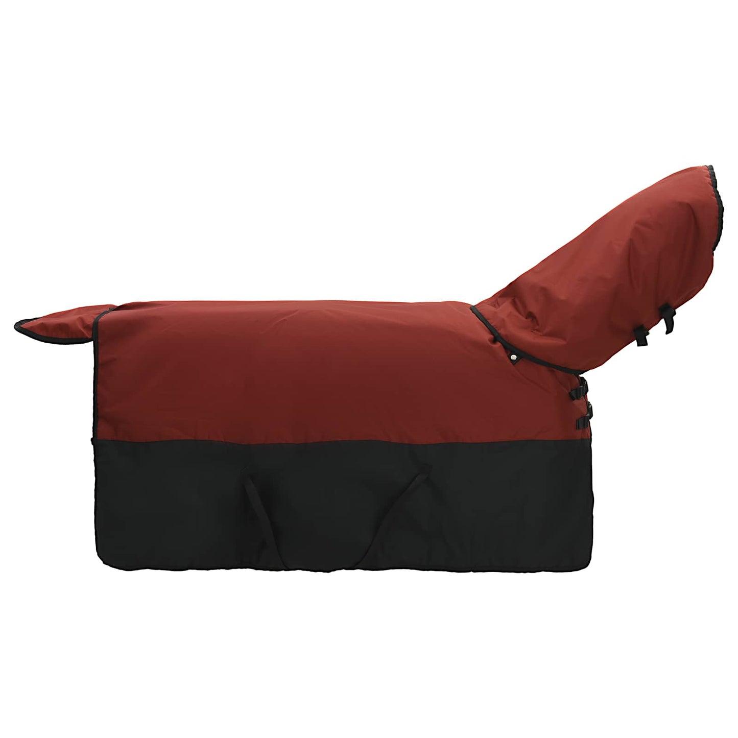 Hestepledd Mørk Grønn og Svart 135 cm Polyester
