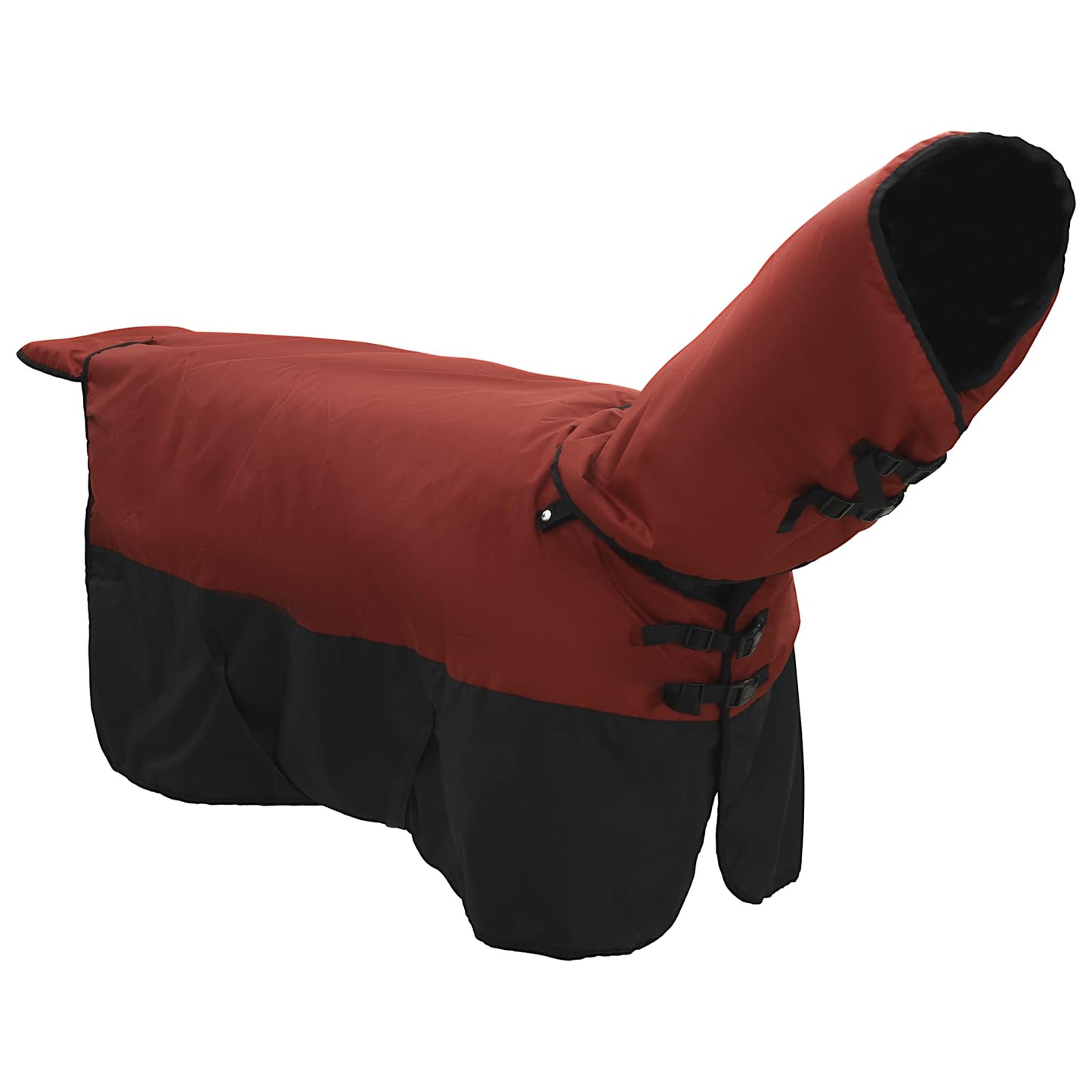 Hestepledd Mørk Grønn og Svart 135 cm Polyester