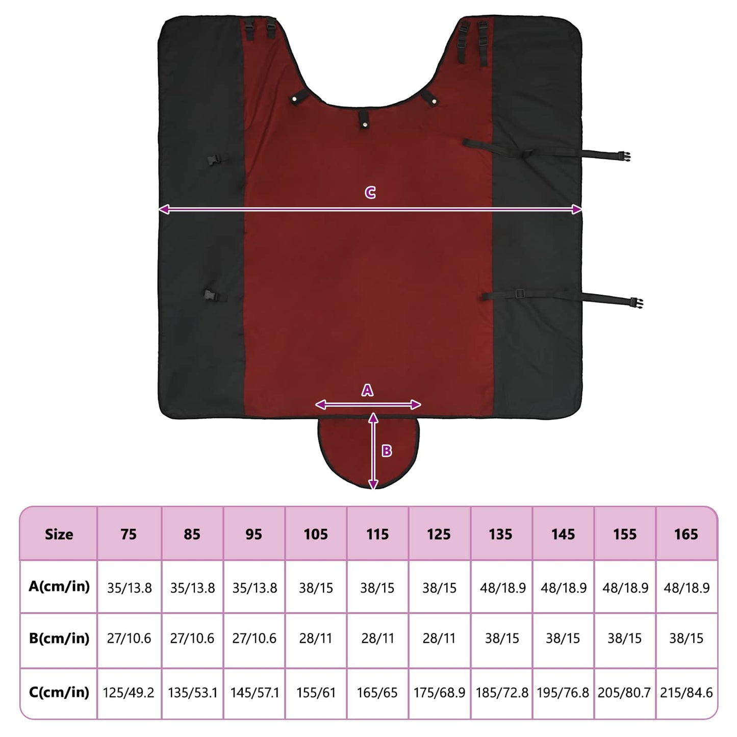 Hestepledd Mørk Grønn og Svart 135 cm Polyester