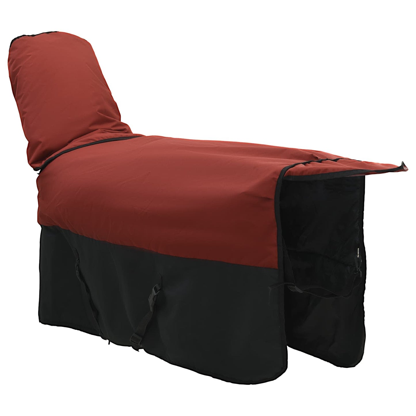 Hestepledd Mørk Grønn og Svart 145 cm Polyester