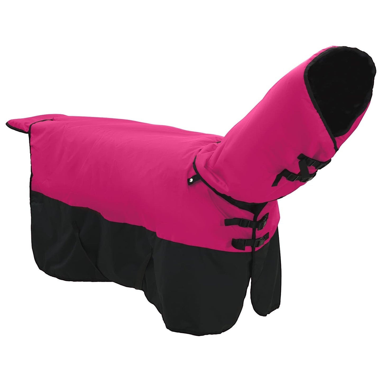 Hestepledd Rosa og svart 105 cm Polyester