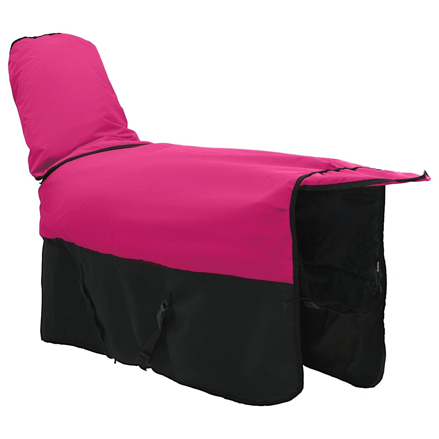 Hestepledd Rosa og svart 105 cm Polyester