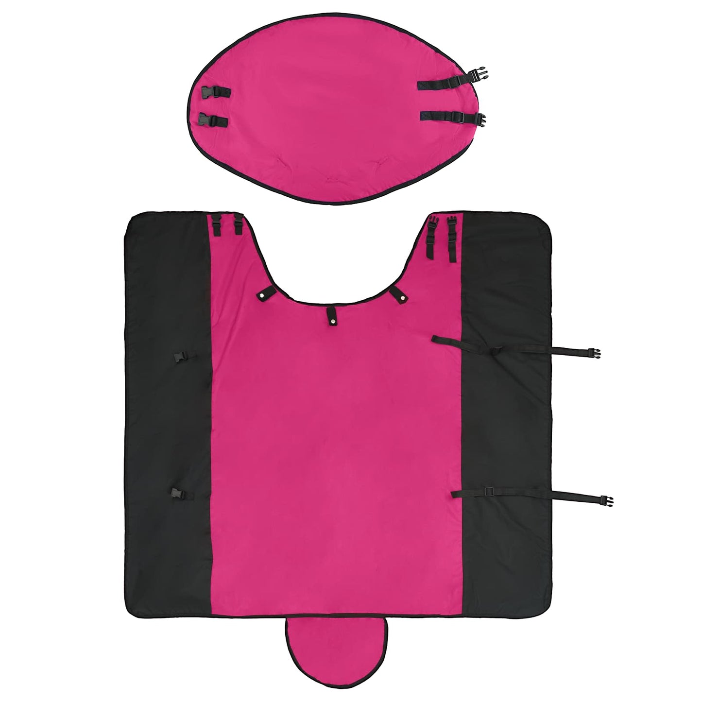 Hestepledd Rosa og svart 105 cm Polyester