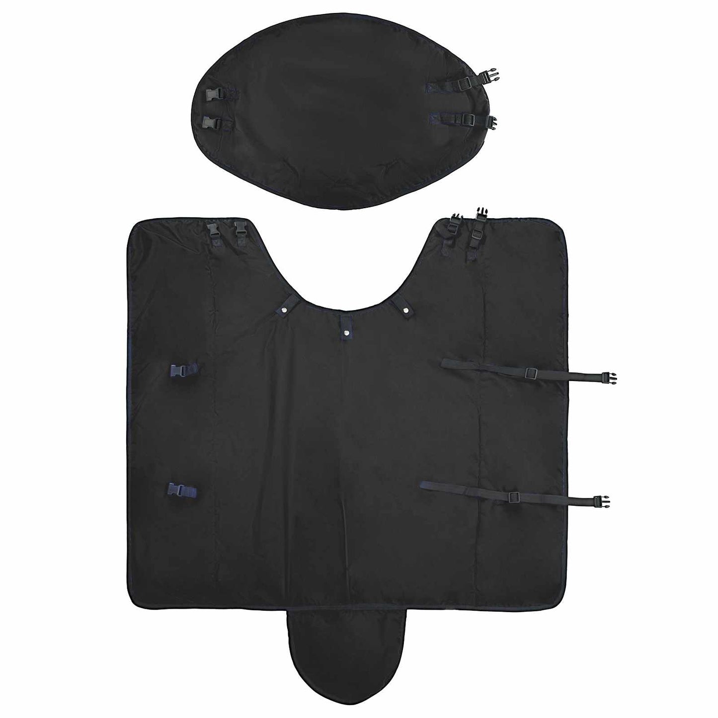 Hestepledd Mørk Grønn og Svart 75 cm Polyester