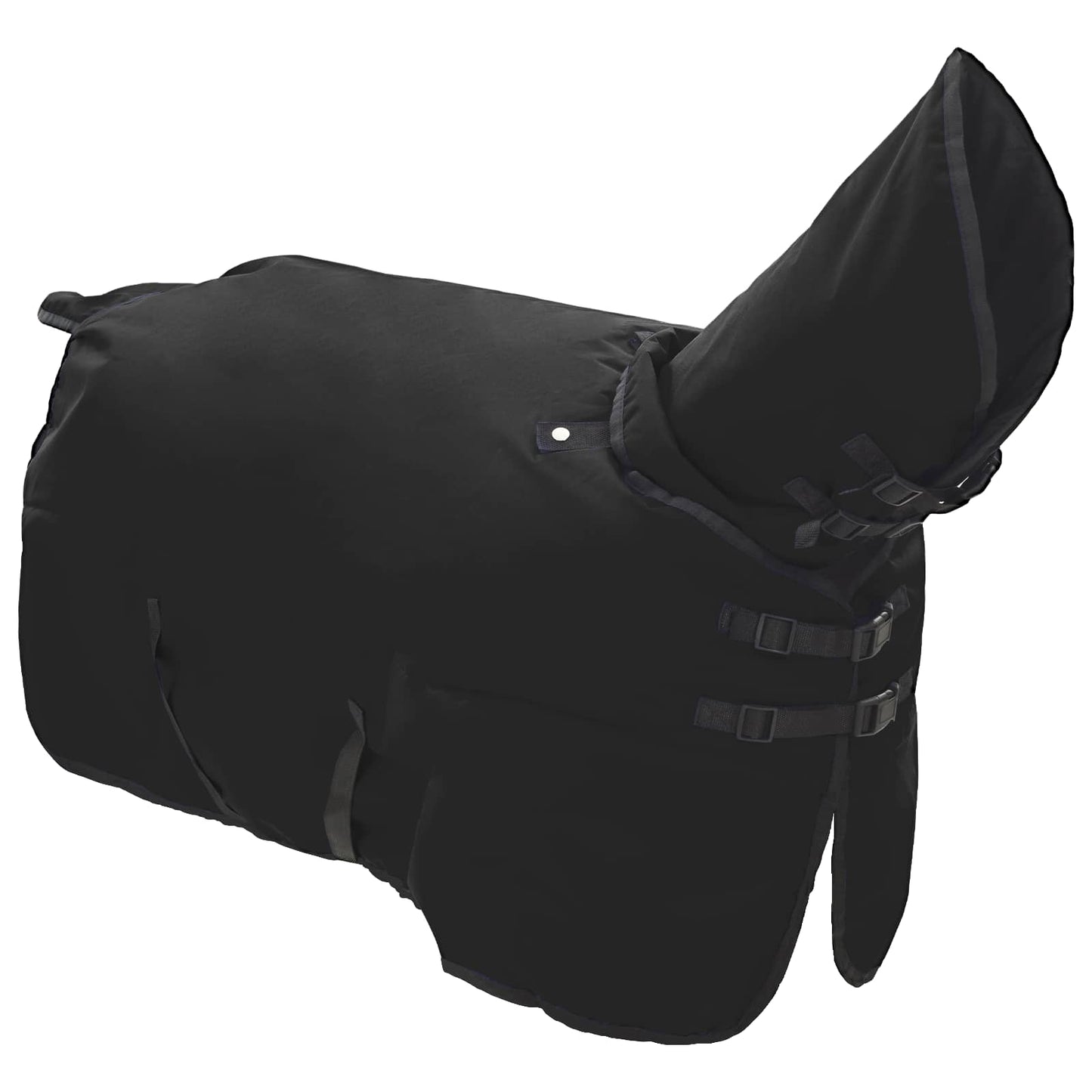 Hestepledd Mørk Grønn og Svart 125 cm Polyester