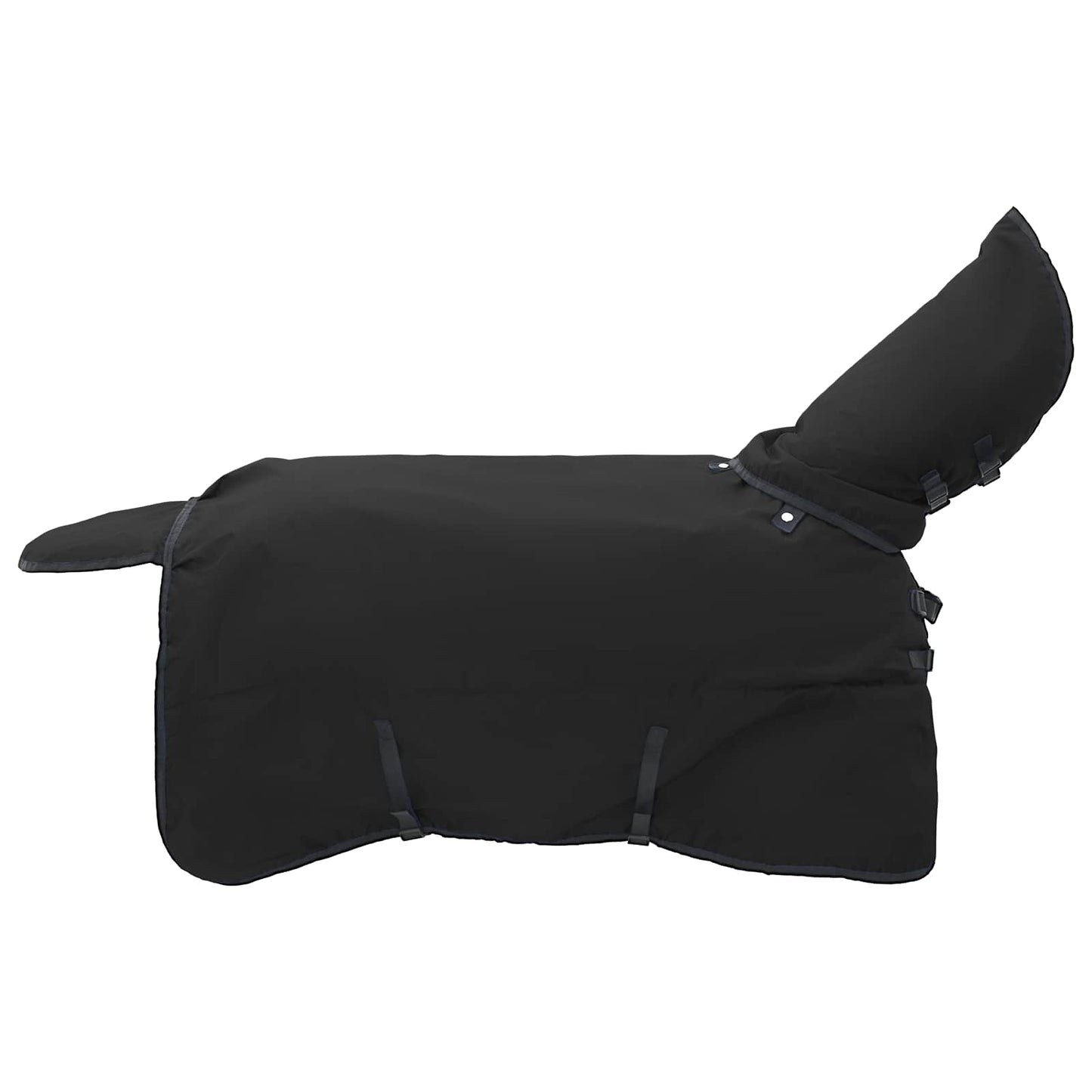 Hestepledd Mørk Grønn og Svart 135 cm Polyester