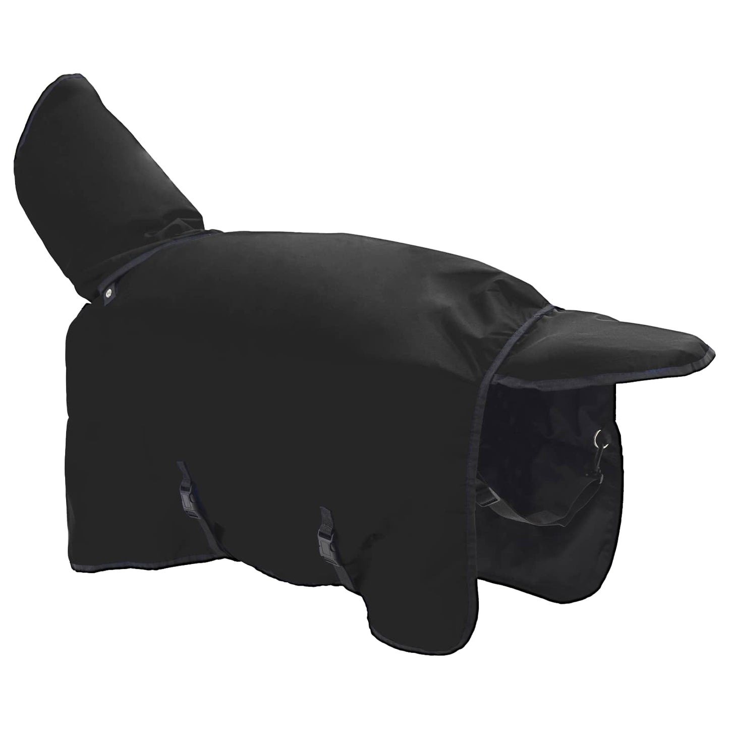 Hestepledd Mørk Grønn og Svart 155 cm Polyester