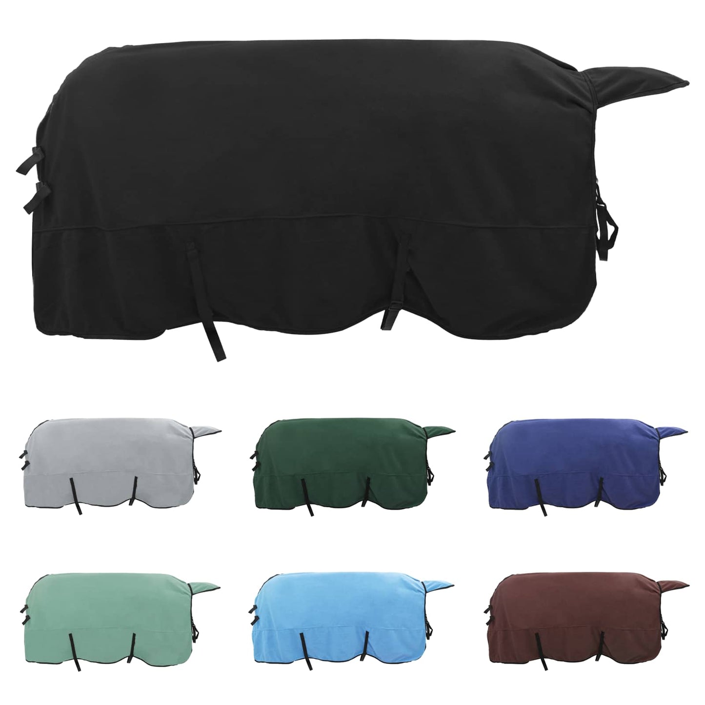 Hestepledd Svart 135 cm Polyester