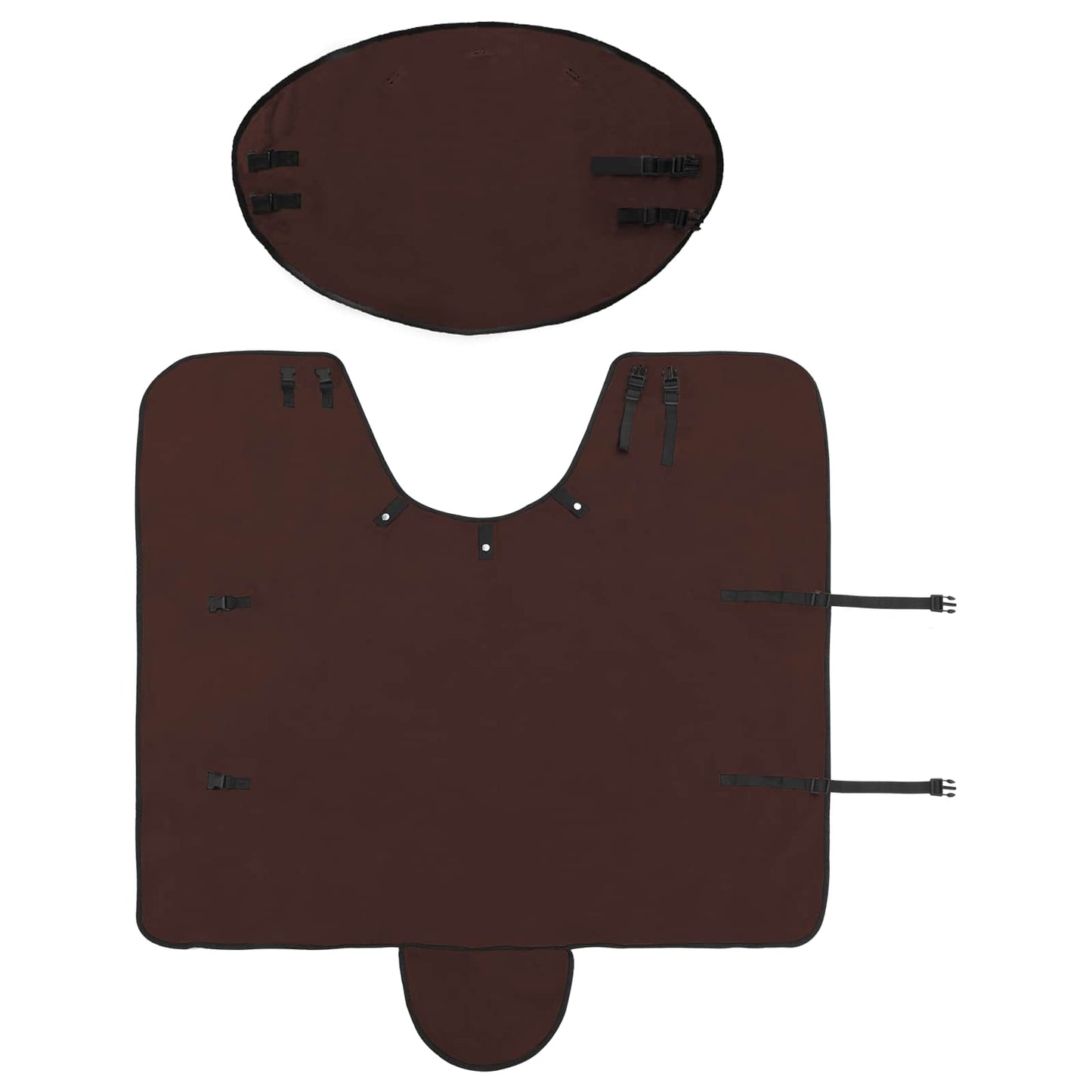 Hestepledd Helt mørk brun 105 cm Polyester