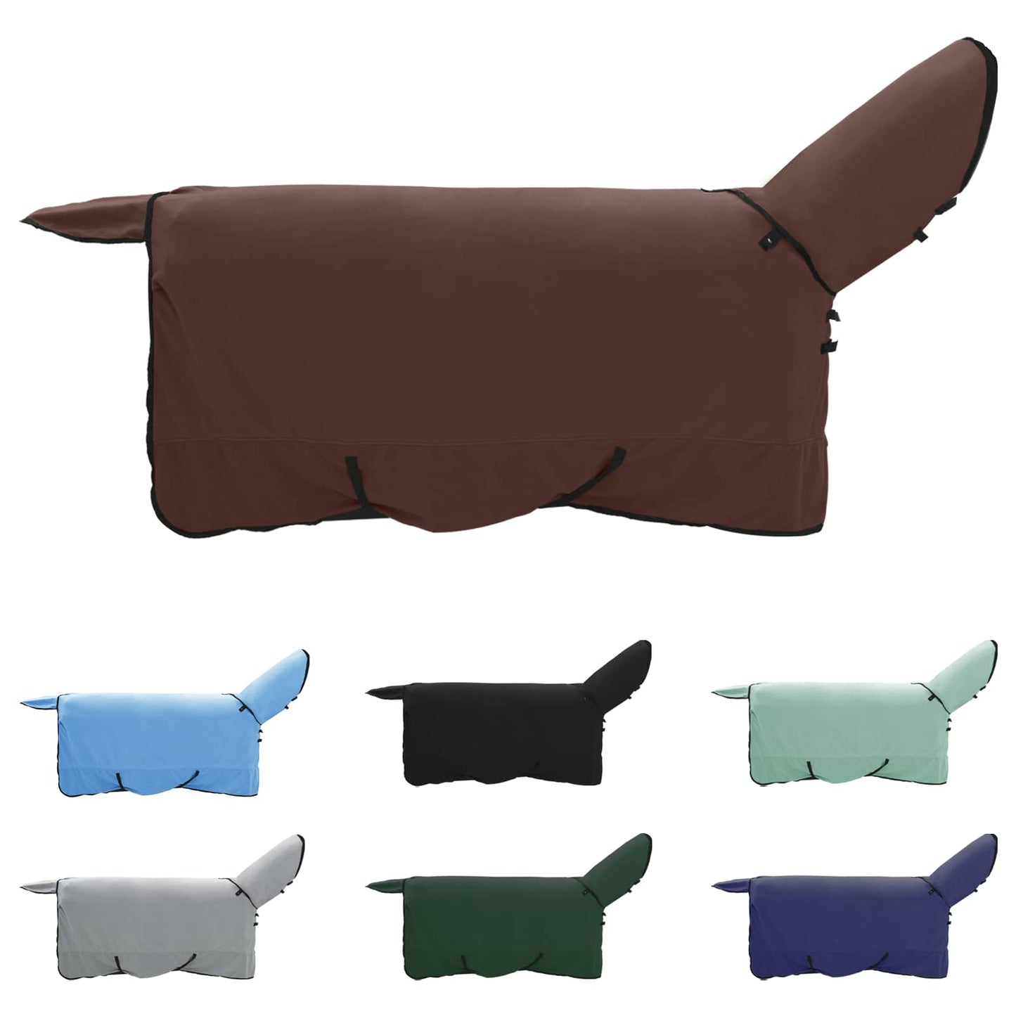 Hestepledd Helt mørk brun 135 cm Polyester