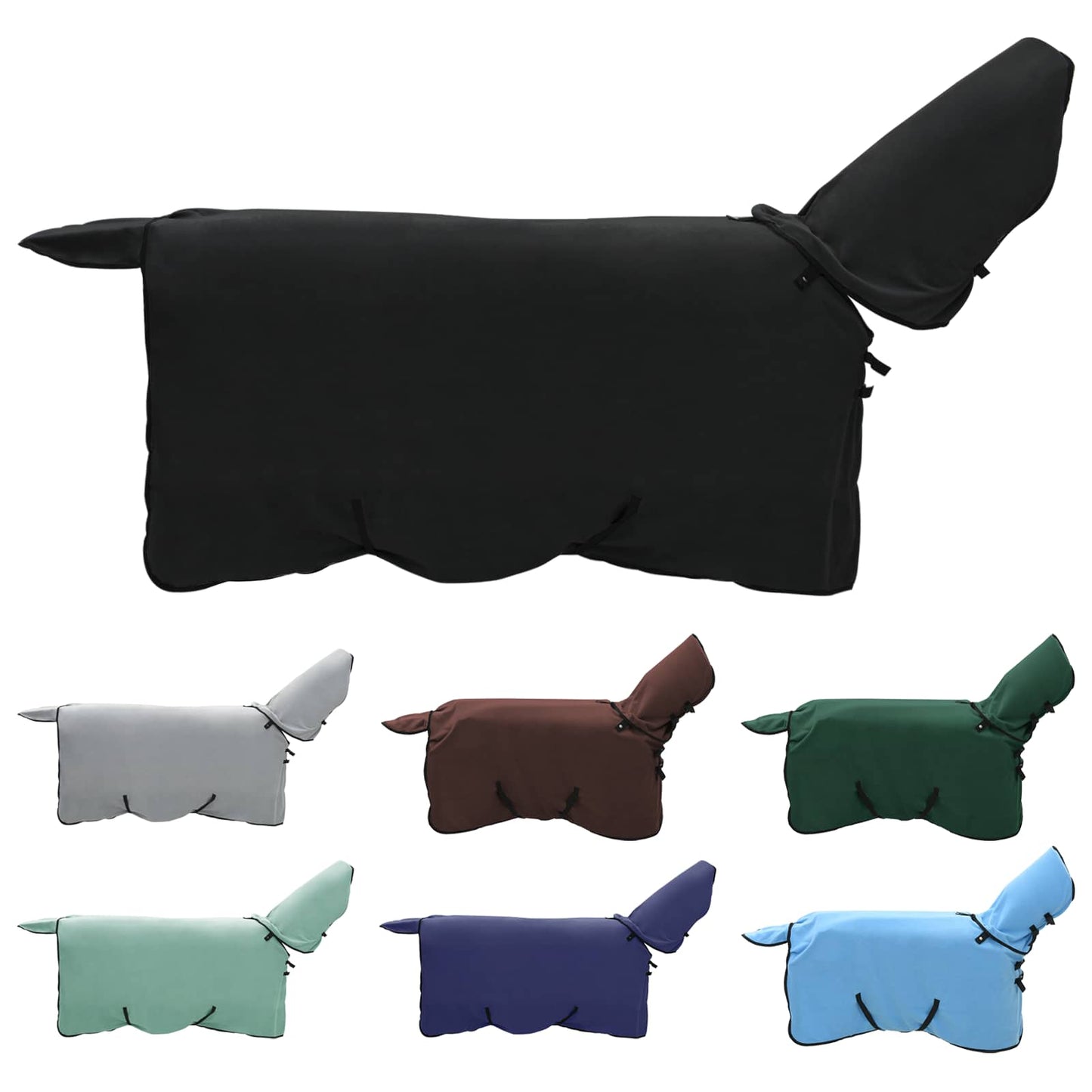 Hestepledd Svart 95 cm Polyester