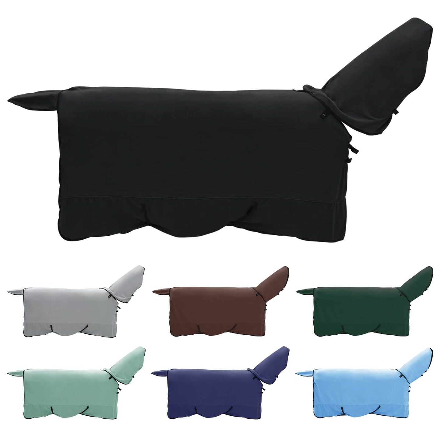 Hestepledd Svart 135 cm Polyester