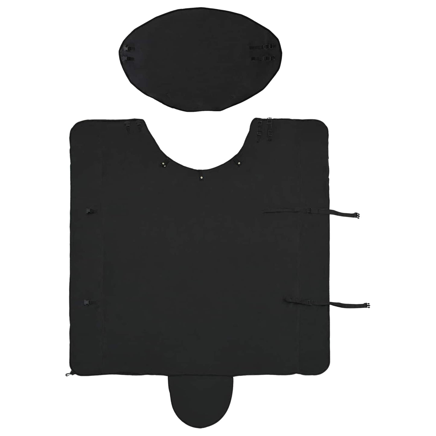 Hestepledd Svart 165 cm Polyester