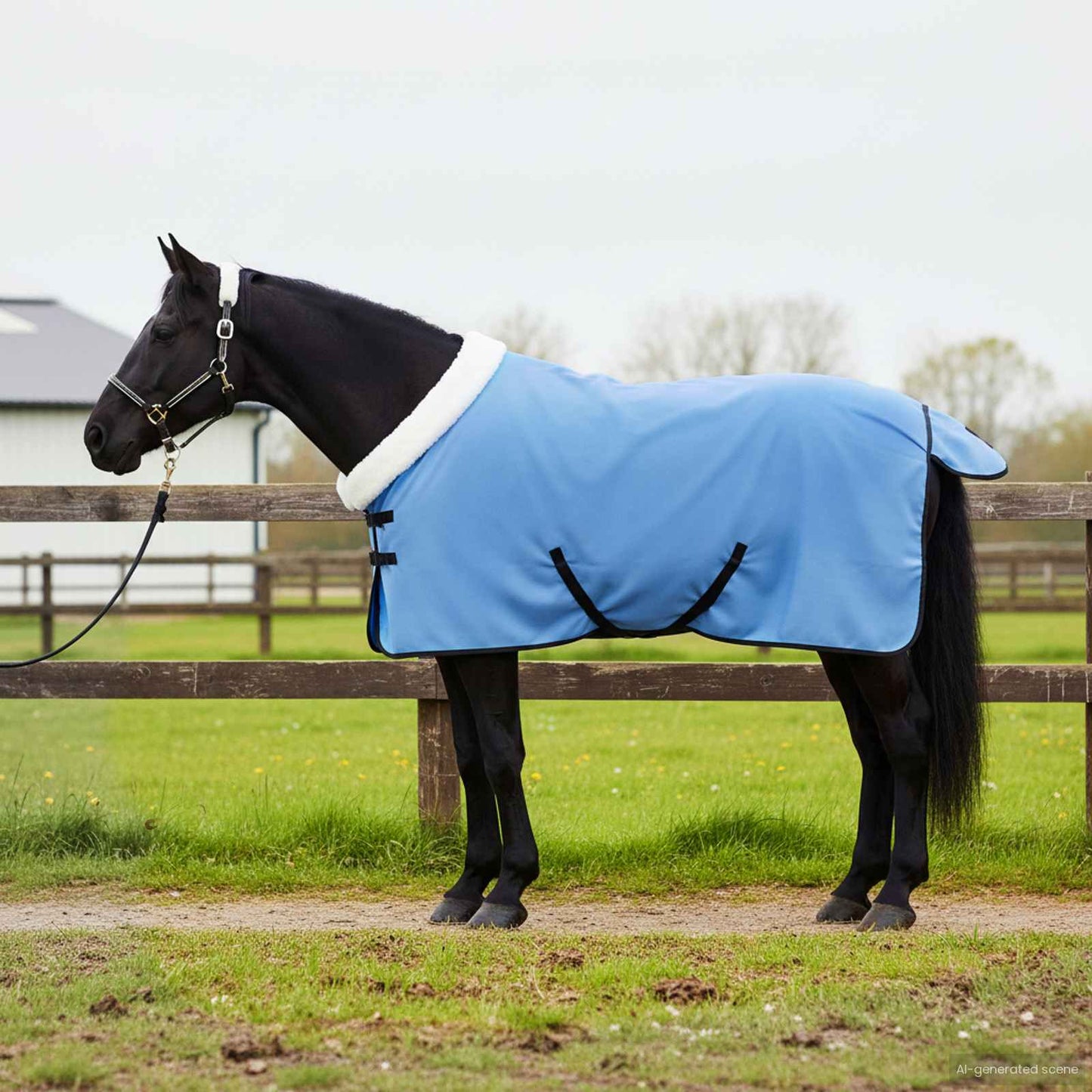 Hestepledd Full aqua 85 cm Polar fleece