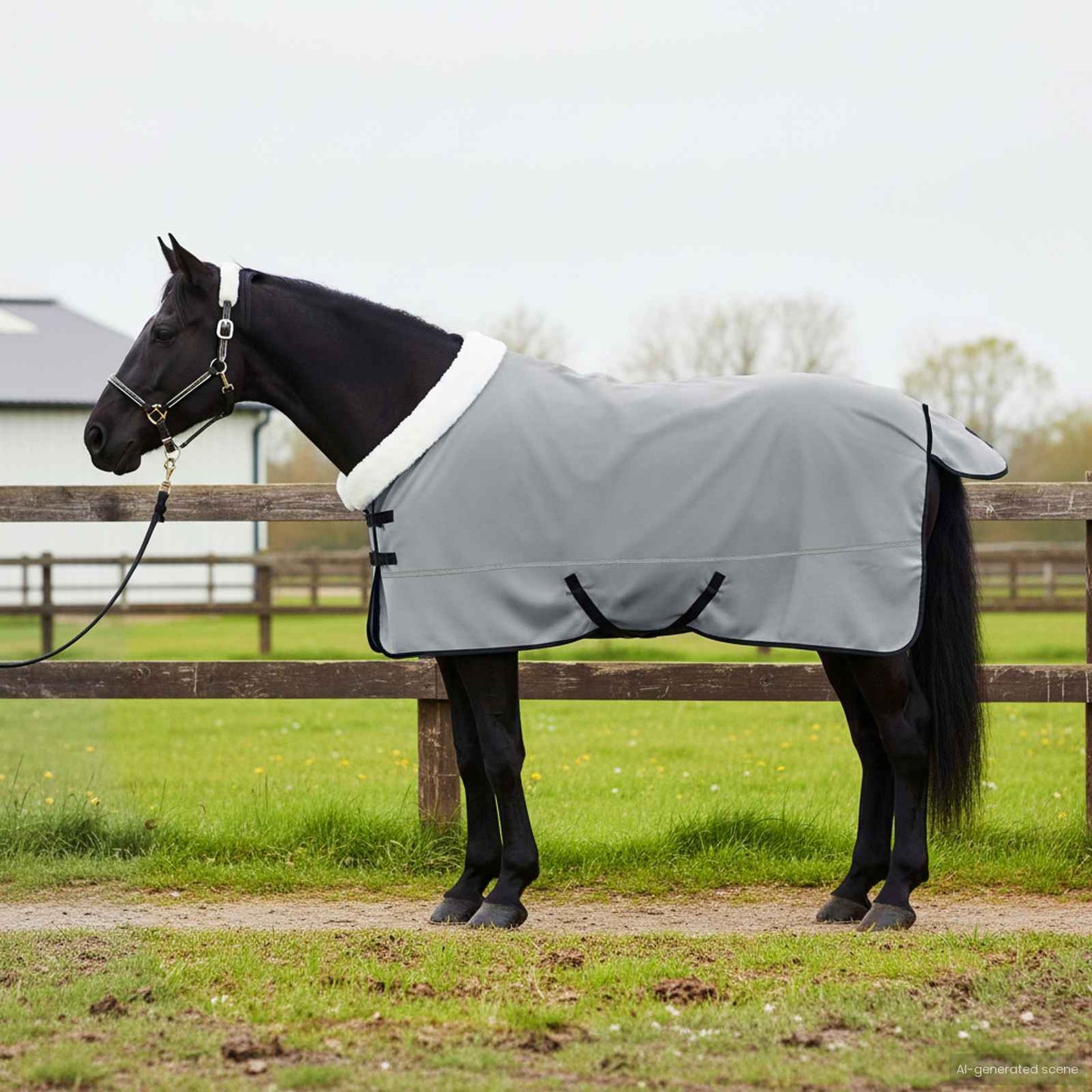 Hestepledd Kraftig mørk grønn 145 cm Polar fleece