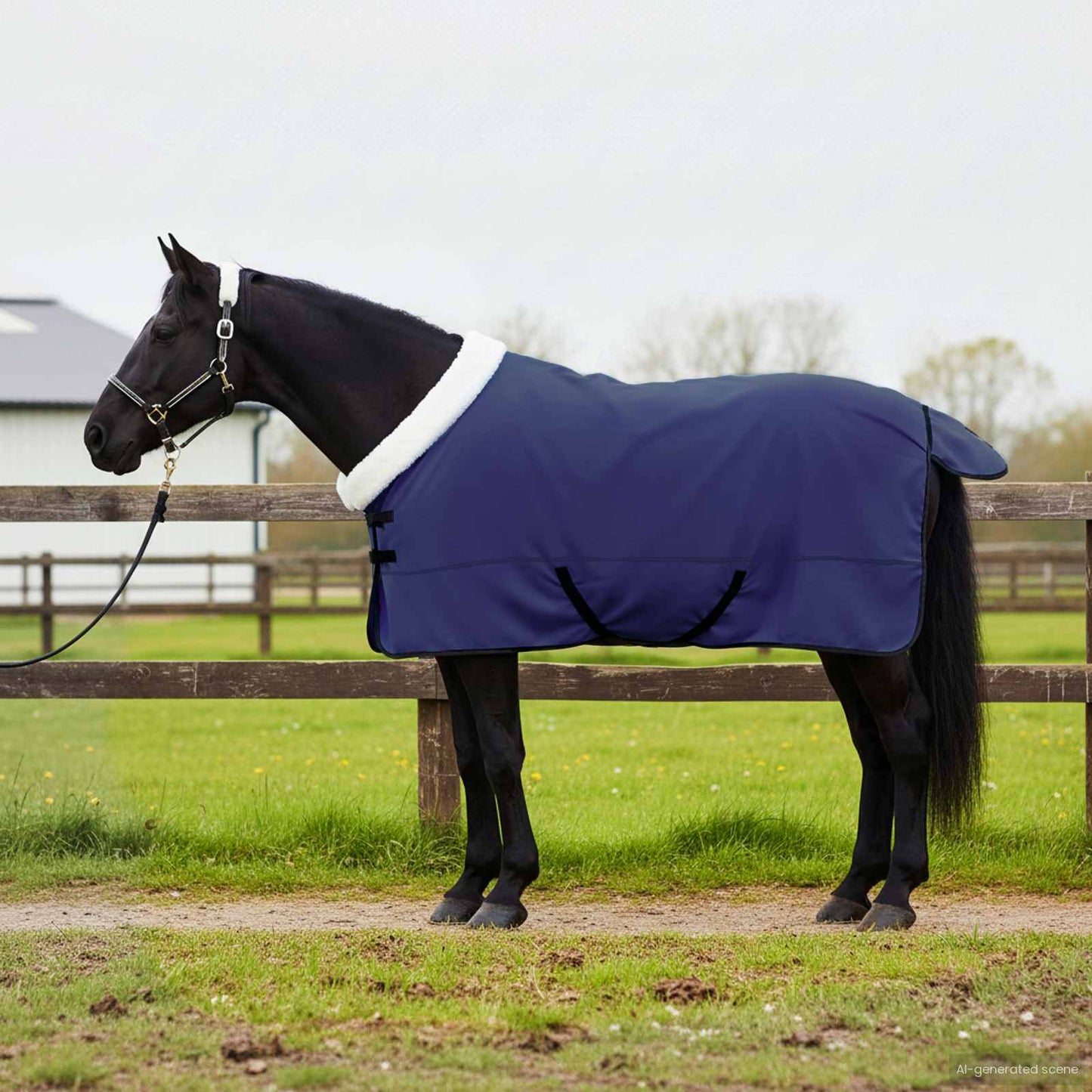 Hestepledd Marineblå 135 cm Polar fleece