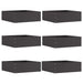 Gjerdekant 6 pcs Svart 40 x 40 x 13 cm Stål
