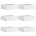 Gjerdekant 6 pcs Hvit 40 x 40 x 13 cm Stål
