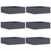 Gjerdekant 6 pcs Antrasitt 40 x 40 x 13 cm Stål