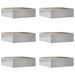 Gjerdekant 6 pcs sølv 40 x 40 x 13 cm Rustfritt Stål