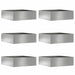 Gjerdekant 6 pcs sølv 40 x 40 x 13 cm Galvanisert Stål