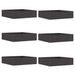 Gjerdekant 6 pcs Svart 50 x 50 x 13 cm Stål