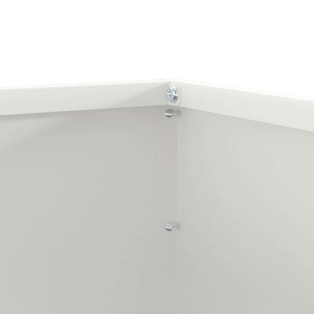 Gjerdekant 6 pcs Hvit 50 x 50 x 13 cm Stål