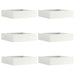 Gjerdekant 6 pcs Hvit 50 x 50 x 13 cm Stål