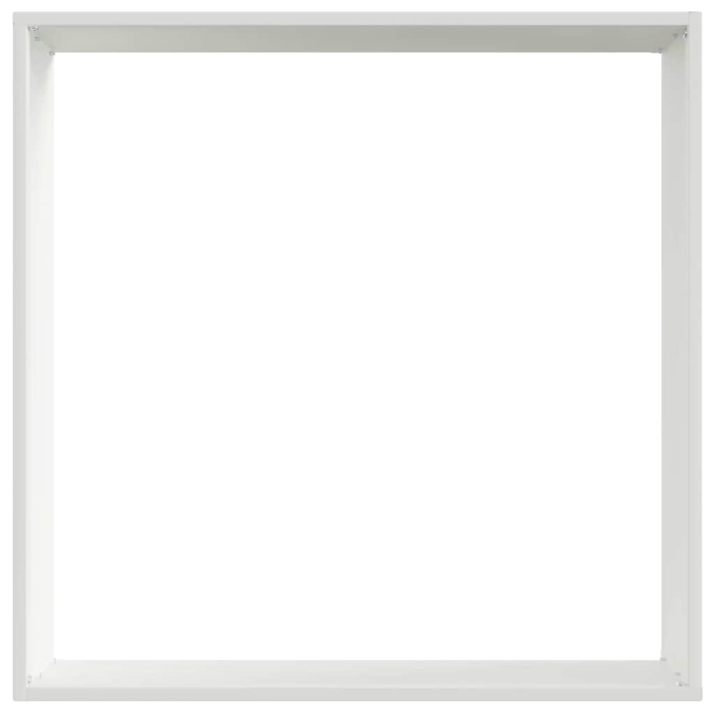Gjerdekant 6 pcs Hvit 50 x 50 x 13 cm Stål