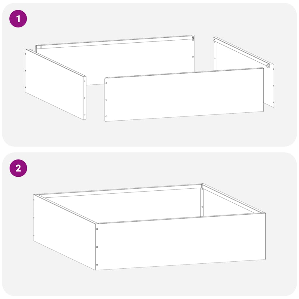 Gjerdekant Antrasitt 50 x 50 x 13 cm Stål
