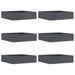 Gjerdekant 6 pcs Antrasitt 50 x 50 x 13 cm Stål