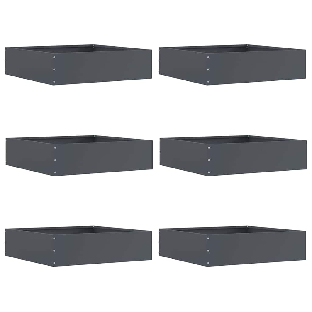 Gjerdekant 6 pcs Antrasitt 50 x 50 x 13 cm Stål