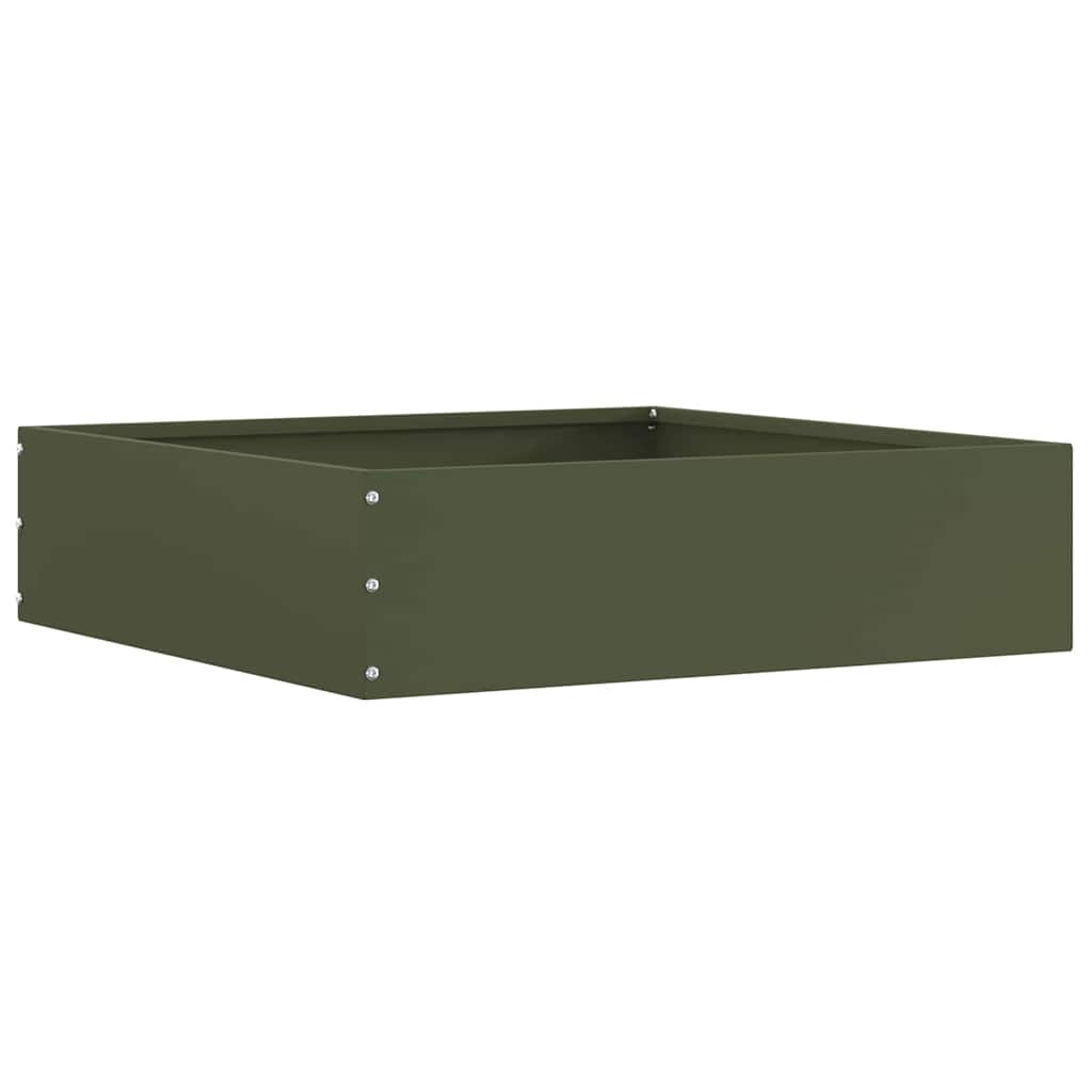 Gjerdekant Olivengrønn 50 x 50 x 13 cm Stål