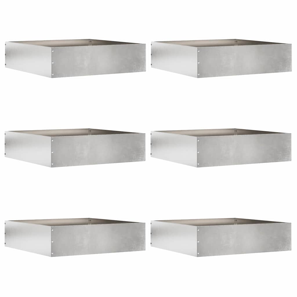 Gjerdekant 6 pcs sølv 50 x 50 x 13 cm Rustfritt Stål
