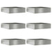 Gjerdekant 6 pcs sølv 50 x 50 x 13 cm Galvanisert Stål