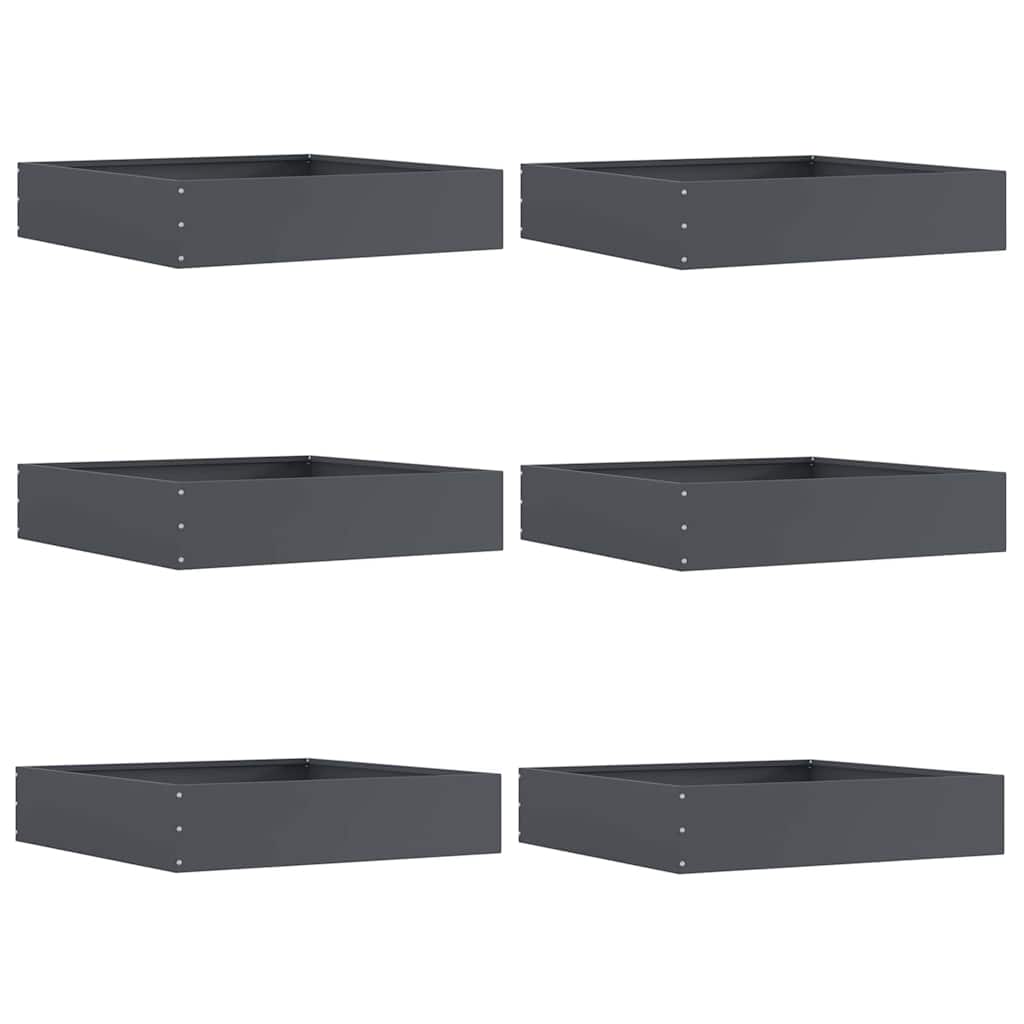 Gjerdekant 6 pcs Antrasitt 60 x 60 x 13 cm Stål