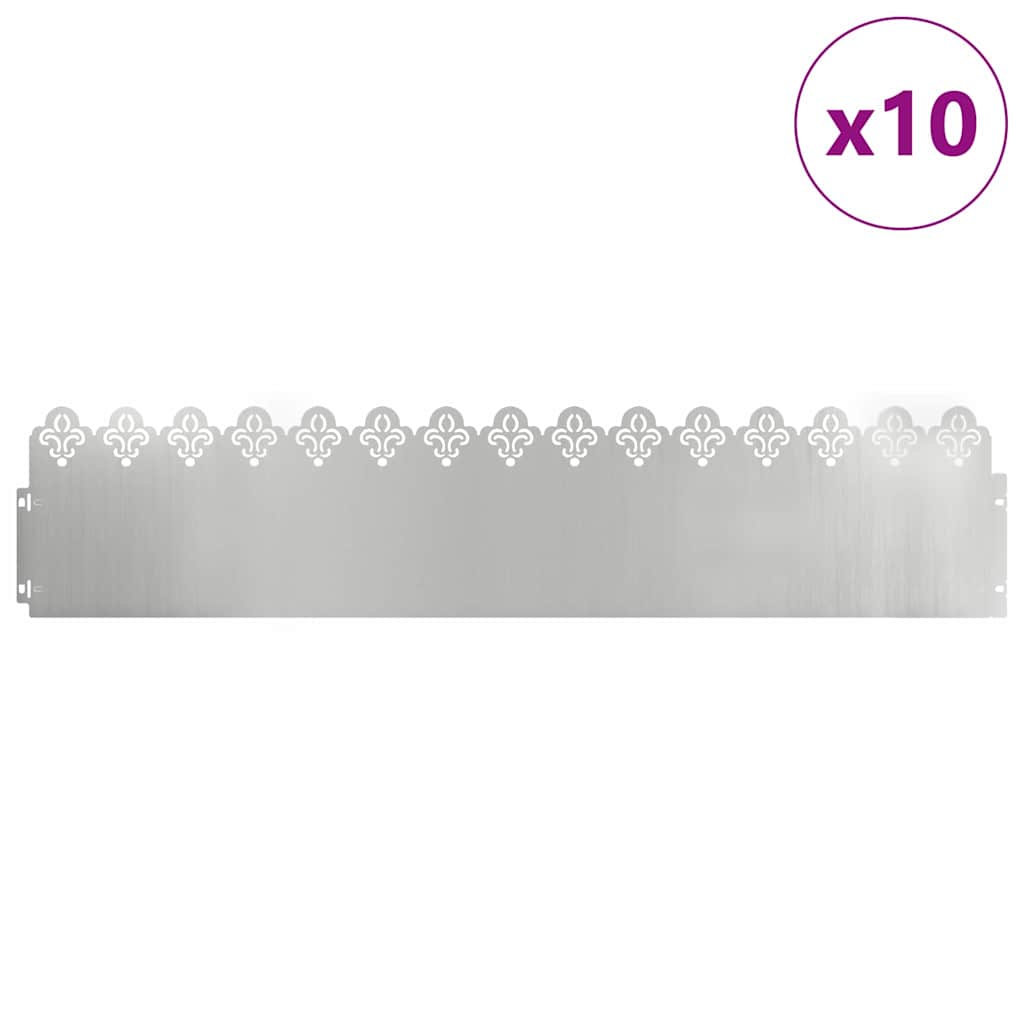 Plenkanter 10 pcs sølv 103 x 0,05 x 22 cm Galvanisert Stål