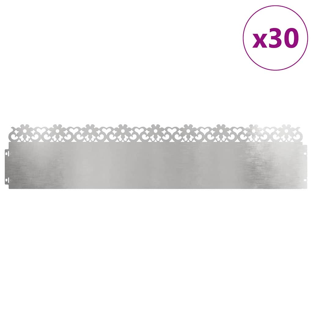 Plenkanter 30 pcs sølv 103 x 0,05 x 22 cm Rustfritt Stål
