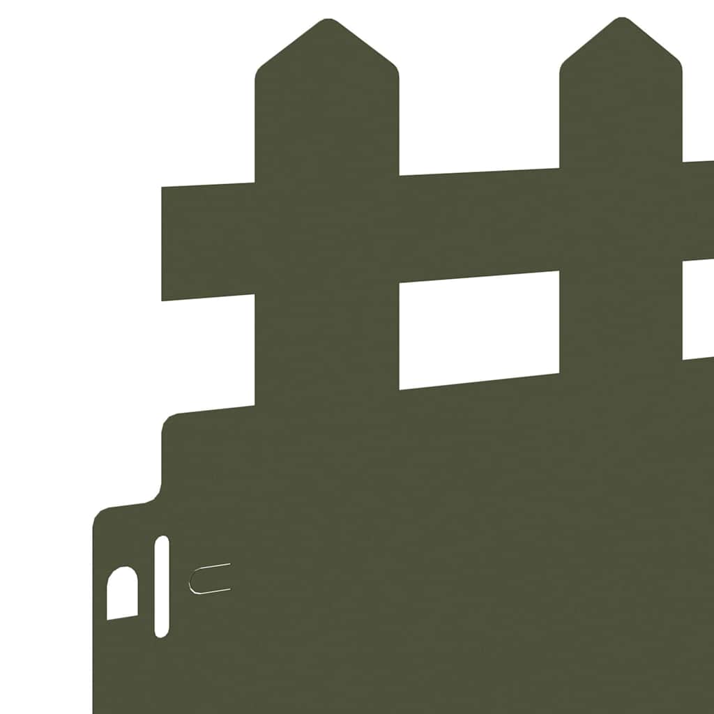 Plenkanter 10 pcs Olivengrønn 103 x 0,05 x 22 cm Stål