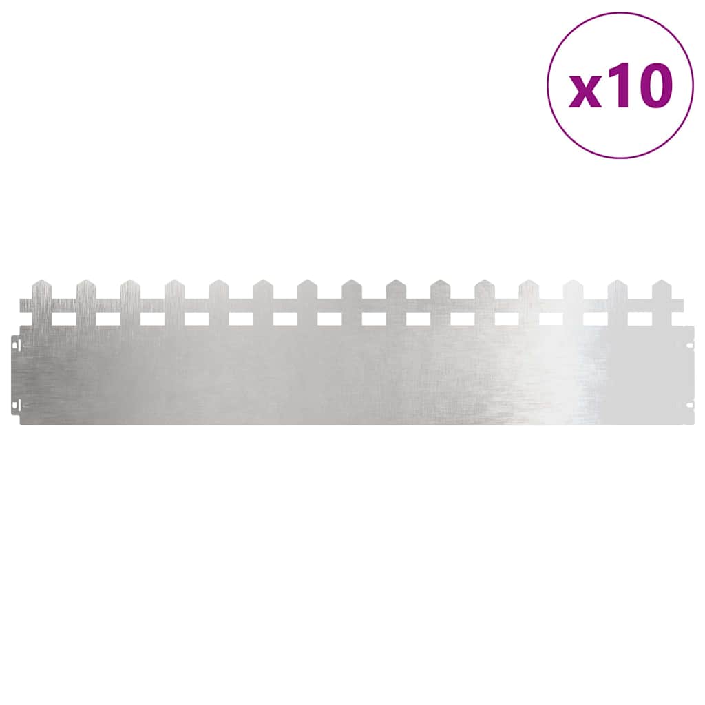Plenkanter 10 pcs sølv 103 x 0,05 x 22 cm Rustfritt Stål