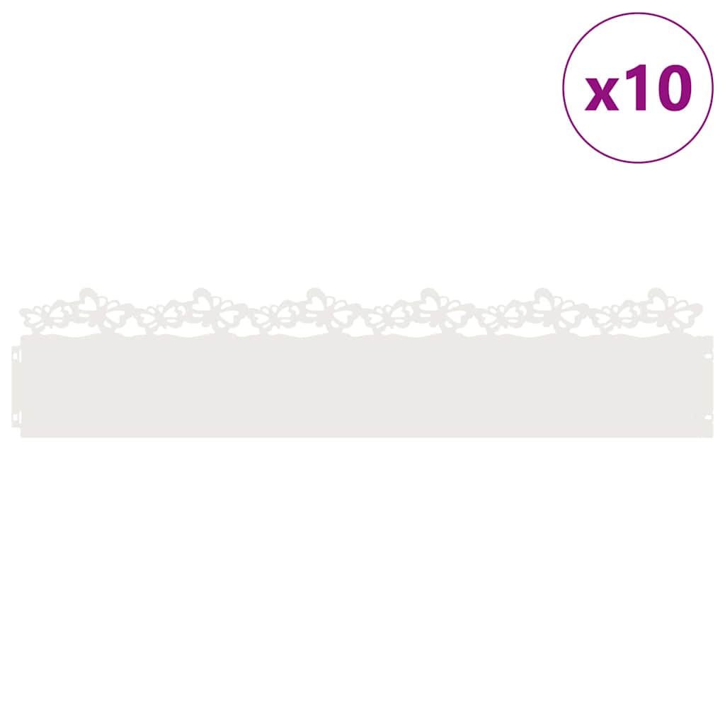 Plenkanter 10 pcs Hvit 103 x 0,05 x 22 cm Stål