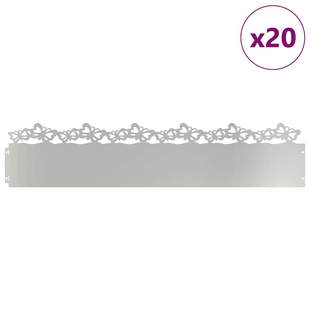 Plenkanter 20 pcs sølv 103 x 0,05 x 22 cm Galvanisert Stål