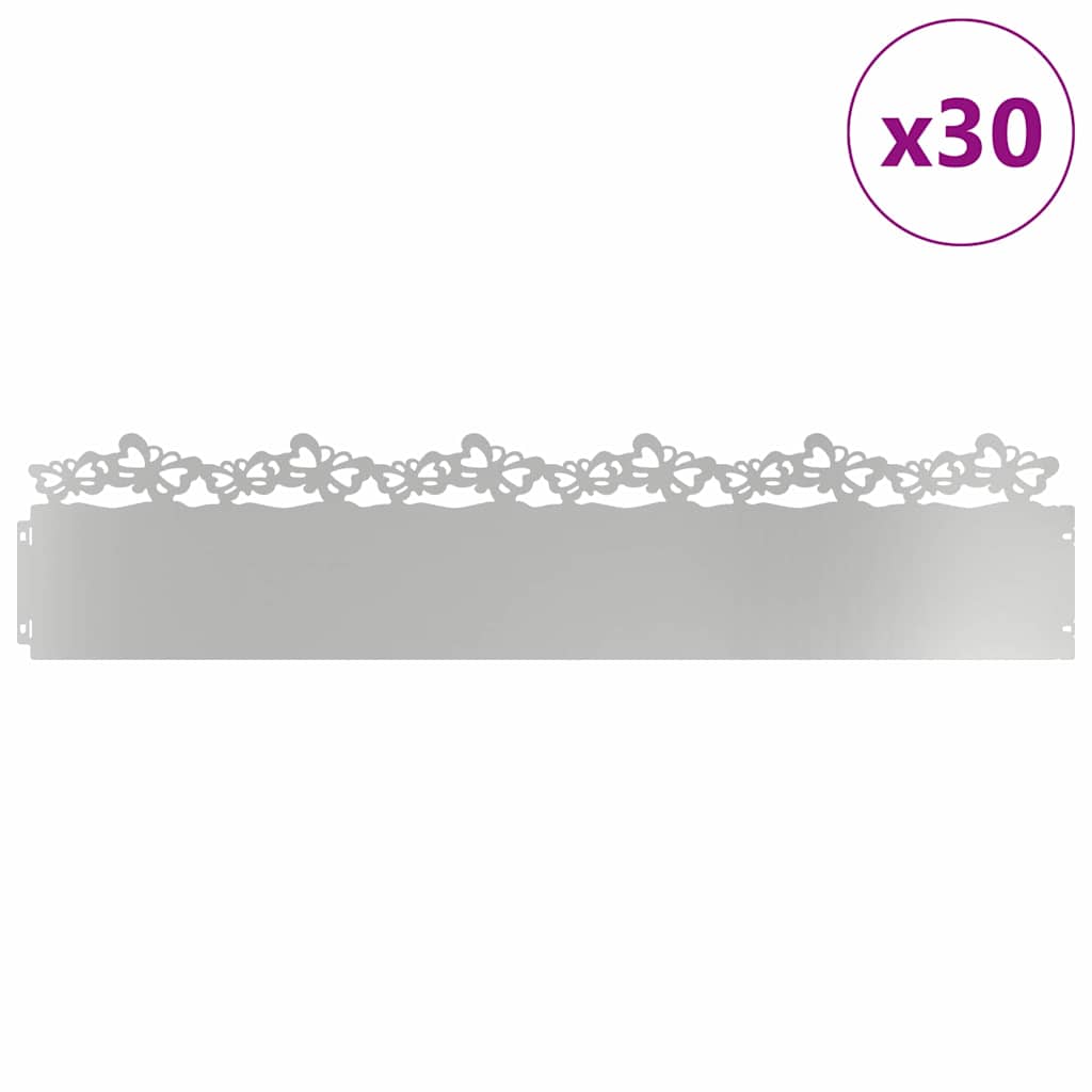 Plenkanter 30 pcs sølv 103 x 0,05 x 22 cm Galvanisert Stål
