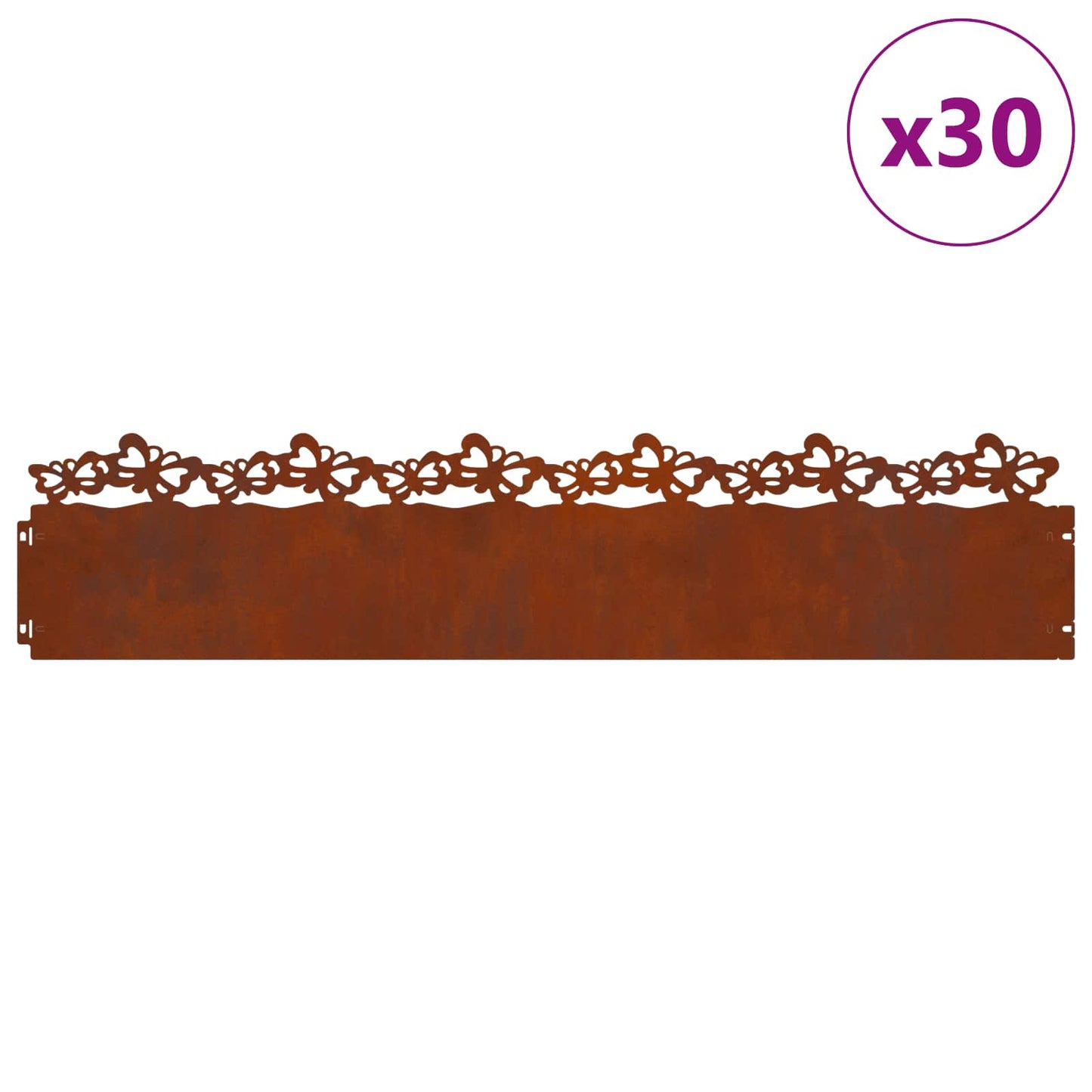 Plenkanter 30 pcs Rusten 103 x 0,05 x 22 cm Cortenstål