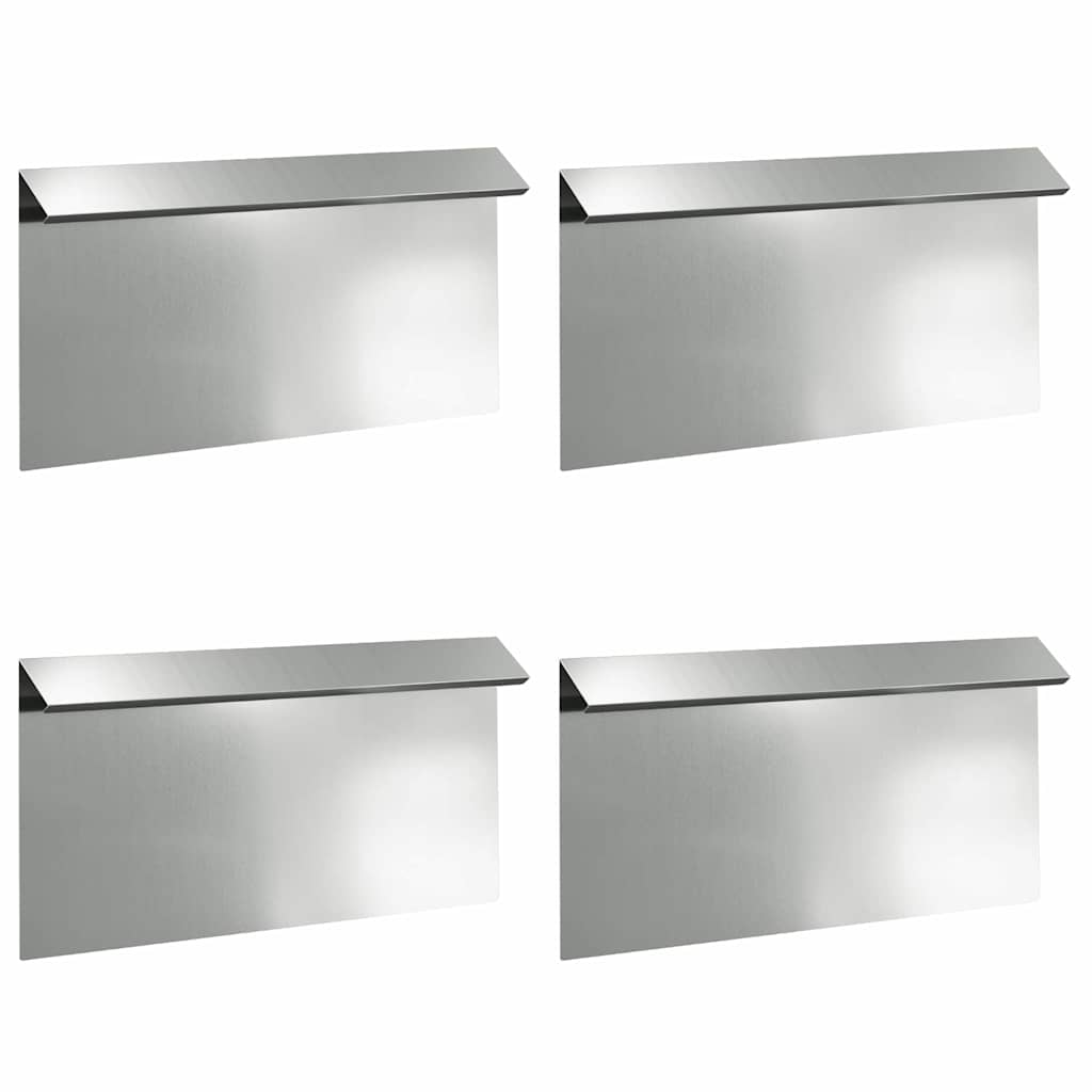 Sneglenett 4 pcs sølv 50 x 3,5 x 25 cm Galvanisert Stål