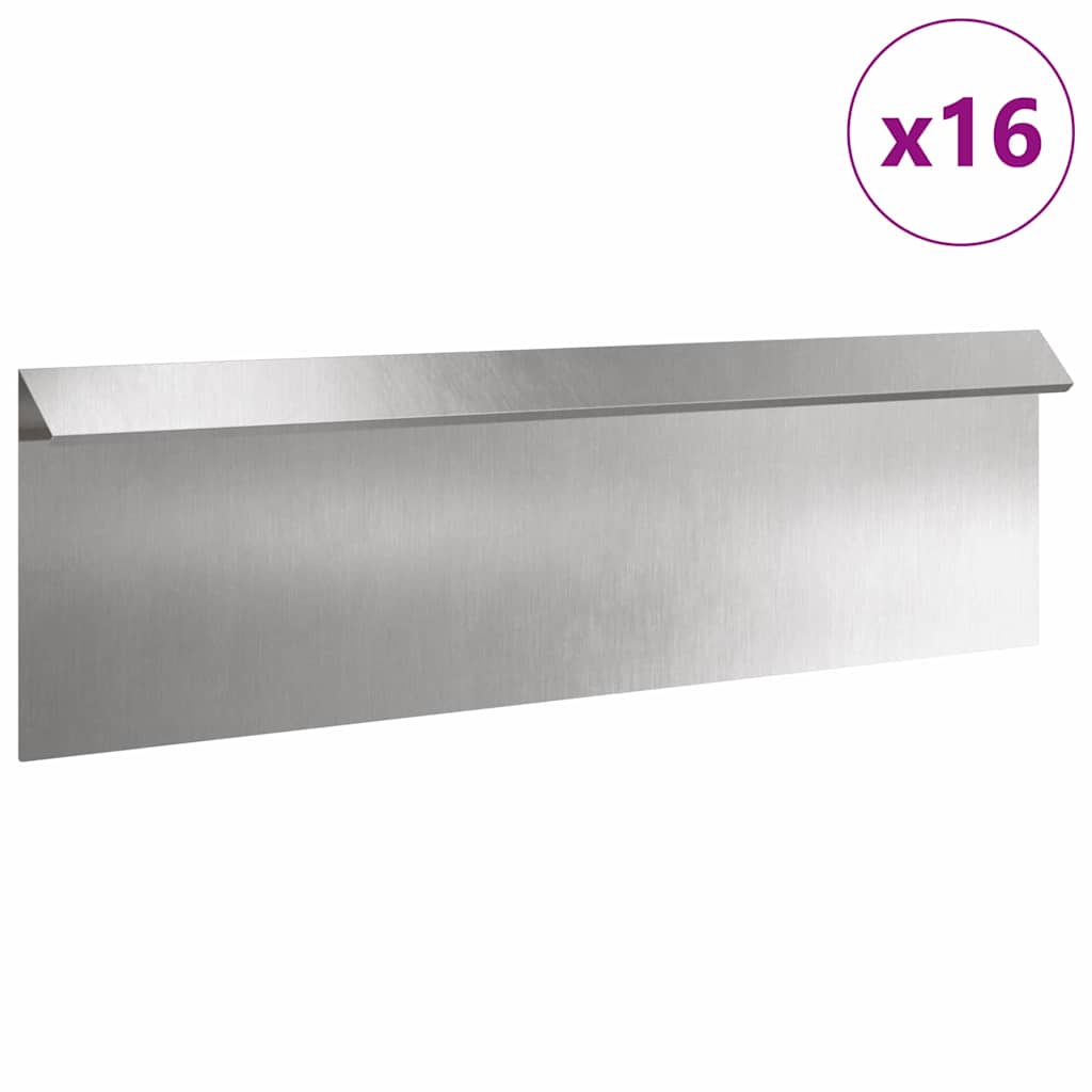 Sneglenett 16 pcs sølv 100 x 3,5 x 25 cm Rustfritt Stål