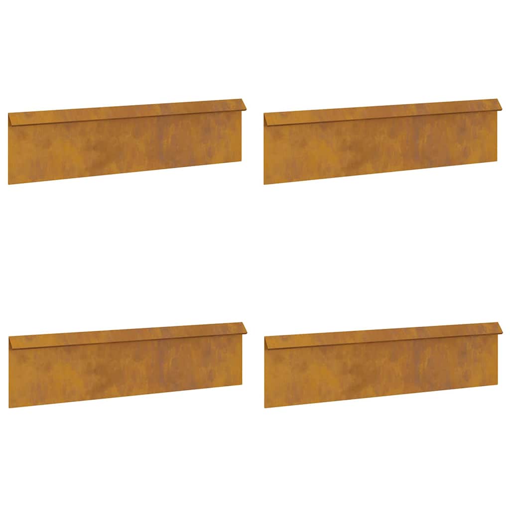 Sneglenett 4 pcs 100 x 3,5 x 25 cm Cortenstål Rusten