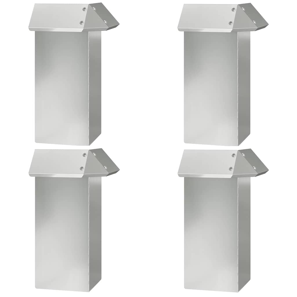 Sneglenett 4 stk. 13,5 x 13,5 x 25 cm Galvanisert stål Sølv