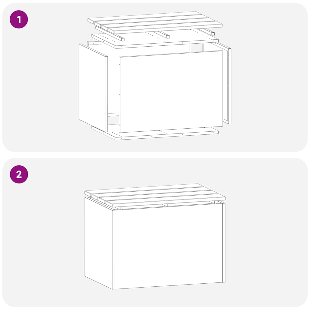 Hagebenk Svart 60 x 40 x 43 cm Solid Douglas Tre og Stål
